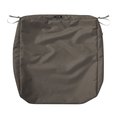 Classic Accessories Ravenna Water-Resistant 25x25x5" Patio Seat Cushion Cover, Dark Taupe 60-419-015101-RT
